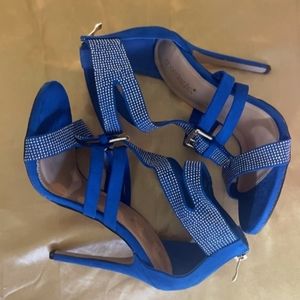 Electric Blue Heel Strappy shoe